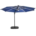 Allen + Roth 11FT Navy Cantilever Patio Umbrella With Lights Sale/freeship. Fixed Price $299.99.