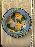 Droll Designs 12" Large Round Serving Rimmed Pasta Bowl Sunflower Hand Painted. Fixed Price $75.99.