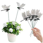 10 Pcs Dragonfly Decorative Stakes, Lifelike Black 3D Big Pvc. Fixed Price $31.80.