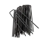 Ilssli Garden Stakes, Ground Anchors Pegs Shaped Staples 15CM, Black. Fixed Price $12.15.