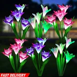 Solar Lily Flower Lights Outdoor Garden Yard Stake Led Color Changing Decor Lamp. Fixed Price $57.90.
