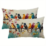 Colorful Birds Branch Throw Pillow Case Set Nature Decor Cushion Cover Gift. Fixed Price $11.03.