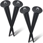 Zhengmy 4 Packs Threaded Spike Flood Light Ground Stake Metal Black. Fixed Price $10.99.