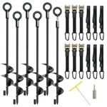 Ground Anchors, 6 Pack 18" Rv Awning Tie Down Kit, Screw Tent Stakes, Tram.... Fixed Price $100.70.