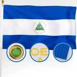 Xifan Premium Nicaragua Flag 3X5 Ft Outdoor Double Sided Heavy Duty 210D Nylon. Fixed Price $41.97.