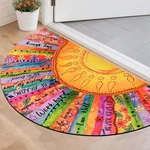 Likiyol Sun Mat Indoor Entrance Inspirational Quotes Welcome Half Circl. Fixed Price $35.67.