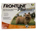Frontline Plus Flea & Tick Control For Dogs 5 - 22 Lbs. 6 Doses New Sealed. Fixed Price $36.99.