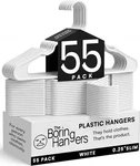 White Plastic Hangers 55 Pack - 10 Lb Heavy Duty Clothes For. Fixed Price $37.23.