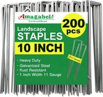 Amagabeli 10 Inch 200 Pack Galvanized Landscape Staples 11 Gauge Anti-rust Heavy. Fixed Price $45.87.