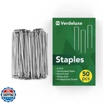 Verdeluxe 50 Pack Garden STAPLES,6 Inch 11 Gauge Galvanized U-sha. Fixed Price $20.00.