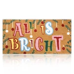 Christmas Mat Colorful Plush, Merry Bright Decor, Welcome Indoor Out.... Fixed Price $18.89.