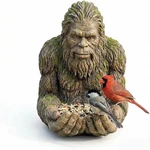 Bigfoot Bird Feeder For Outdoors - Funny Hanging With Wood Grain Tex. Fixed Price $19.40.