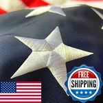 Guysheer 3X5 Ft American Flag Heavy Duty Outdoor,embroidered Star Two Brass Grom. Fixed Price $49.95.