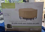 Classic Accs. Terrazzo Patio Table & Chair Set Cover Medium Round. 70" Inches. Fixed Price $39.99.