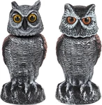 2 Pack Fake Owl Decoys To Scare Birds Away, Rotating Head Deterrents, Na.... Fixed Price $24.99.