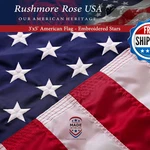 Rushmore Rose Usa American Made In Flags For Outside 3X5. Fixed Price $63.97.