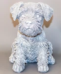 Schnauzer Urn Dog Ashes Pet Loss Cremation Statue Memorial Keepsake Grave Decor. Fixed Price $93.50.