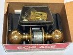 Brand New - Schlage Hall & Closet F10 FLA605 Antique Brass Lever. Fixed Price $14.99.