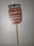 Yard Stake Decor Fall/autumn Jar Farm Pumpkins, Hayrides Cider. Fixed Price $35.09.
