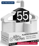 White Plastic Hangers 55 Pack - 10 Lb Heavy Duty Clothes For. Fixed Price $31.23.