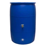 Good Ideas Big Blue 55 Gallon Recycled Plastic Rain Barrel Water Collector Drum. Fixed Price $144.68.