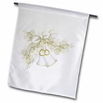 3DROSE 124264 Wedding Bells And Flowers Garden Flag, By 18-INCH. Fixed Price $9.99.