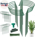 24 Pack Plant Support Stake, Half Round Metal Garden Green. Fixed Price $55.28.