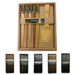 Japanbargain Brand 5 Pair Reusable Wooden Chopsticks Gift Box Set. Fixed Price $10.50.