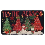 Christmas Doormat: 'tis The Season Snowman & Tree Mat, 17X30 Non-slip. Fixed Price $32.18.