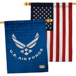 Breeze Decor Air House Flag - Pack Armed Forces Usaf United State. Fixed Price $71.02.