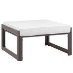 Modway Outdoor Patio Furniture Aluminum Metal Cushioned Ottoman Brown White. Fixed Price $139.71.