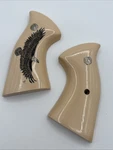 Vintage Smith And Wesson Faux Ivory K Frame Square Butt Grips Custom Eagle. Fixed Price $85.00.