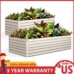 Pack Galvanized Raised Garden Bed ,8X4X2 Ft Outdoor Metal Planter Box Flowers. Fixed Price $154.84.
