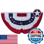 Flagolden 4X8 Ft Heavy Duty Embroidered American Pleated Bunting For Outdoo. Fixed Price $74.63.