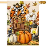 Large Garden Flag 28X40 Double Sided Vertical Welcome Fall Yard House Hall. Fixed Price $31.48.