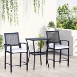 3PC Rattan Wicker Bistro Set Bar Table High Stool Garden Patio Furniture. Fixed Price $206.40.