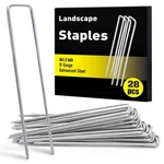 28 Pack 6 Inch Landscape Staples, Garden Shape Tent Stakes Heavy Duty. Fixed Price $12.89.