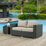 Modway Sojourn Outdoor Patio Sunbrella Loveseat In Canvas Antique Beige. Fixed Price $616.57.
