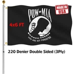 Hypoth Double Sided Pow Mia Flag 4X6 Outdoor- Uv Fade Resistant 3PLY Black. Fixed Price $57.45.