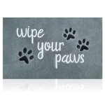 Hlfmvwe Welcome Door Mats For Home Entrance Funny 18"X28", A-paws-light Grey. Fixed Price $27.99.