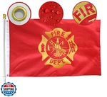 Midle Department Flag 3X5 Ft Outdoor Large, Embroidered Firefighter Logo. Fixed Price $44.99.