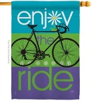 Breeze Decor Bike Ride Vertical House Flag 28X40 Double-sided Printed Usa. Fixed Price $55.58.