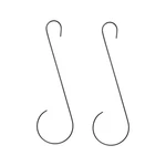 Achla Designs Set Of 2 S-hanger Hooks, 30 Inch Tall, Black Powder Coat Finish. Fixed Price $35.39.