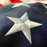 Guysheer 3X5 Ft American Flag Heavy Duty Outdoor,embroidered Star Two Brass Grom. Fixed Price $42.34.