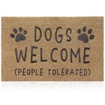 Aazzkang Dog Doormat Funny Paw Large 36"X24" With Non Slip Rubber Backing Ea. Fixed Price $45.39.
