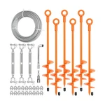 30" Ground Anchors Shed Kit With 3/16" 75FT Galvanized Cable & M6 304.... Fixed Price $130.06.