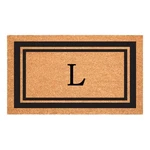 Calloway Mills 152961830L Black Border 18" X 30" Monogram Doormat, (letter L). Fixed Price $42.10.