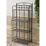 International Caravan Santa Fe 4 Tier Iron Bakers Rack Matte Brown. Fixed Price $286.99.