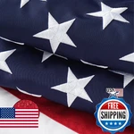 Syii American Flag 2.5X4 Ft Heavy Duty All Weather Outdoor Sewn Stripes Bra. Fixed Price $40.50.