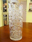 Stunning Antique American Brilliant Stars Saw Tooth Rim Cylinder 10"VASE Amazing. Fixed Price $59.99.